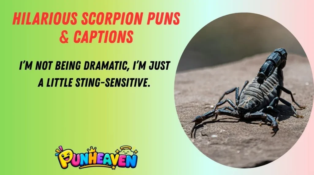 Hilarious Scorpion Puns & Captions